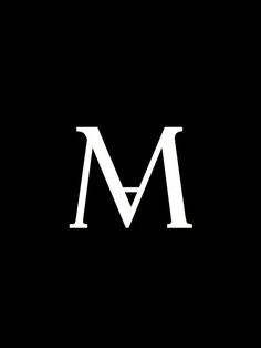 the letter m is made up of two white letters on a black background, and it appears to be monogrammed