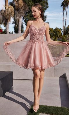 Beautiful embroidered trim makes this short homecoming dress a sensational choice for your special event. Whether you're going to homecoming, a sweet-16 party, or another semi-formal event, this short a-line party dress is sure to make a figure-flattering fashion statement. With an embroidered sweetheart bodice, this sweet cocktail dress has barely-there shoulder straps that lead to the deep v-back detail. The fully-lined short skirt has an embroidery trimmed sheer overlay that flows to the hem Grad Dresses Grade 6, Grade 9 Grad Dresses, 6th Grade Graduation Dresses, Grade 8 Graduation Dresses, Graduation Dresses For 8th Grade, Grade 8 Grad Dresses, Dresses Graduation, Grad Ideas, Graduation 2024