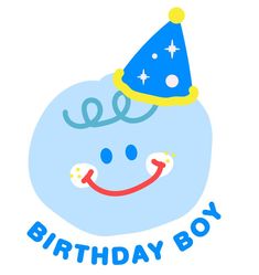 #illust #cute #birthdayboy #love #procreate #แจกpng Blue Emoji, Birthday Illustration, Birthday Boy, Boy Birthday, Boy Outfits