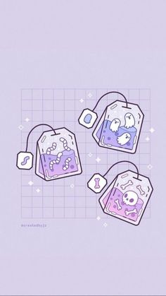 an image of some bags on a purple and white background with the words hello kitty