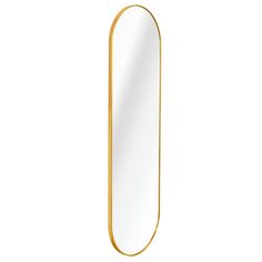 a gold framed mirror on a white wall