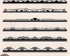 the art deco stencils are designed to look like art deco architectural details and designs