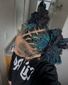 Locs, Dreadlocks, Hair, Blue, Color, Black