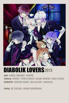 the poster for diabolk lovers 2013