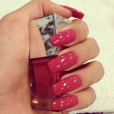 Kiss Nails, Cute Gel Nails, Super Nails, Red Nail, Dark Nails, Gel Nail Art, Gorgeous Nails, Love Nails