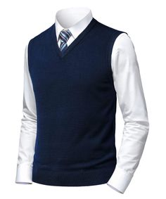 PRICES MAY VARY. 20% Wool, 80% Acrylic & Polyester Blend Imported Pull On closure Machine Wash 【FEATURES】V-neck and crew neck plain color sweater vest offers good shape perfectly. Dressing Herothorn mens Plain color knitwear pullover, you can match with collared shirts or other shirts more easily. This classical sleeveless sweater waistcoat is also featured with good elasticity so the sweater vests do not shrink. 【VARIOUS COLORS AND SIZES】Herothorn's casual sleeveless pullover has a wide range o Formal Sweater, Vest Outfits Men, Sweater Outfits Men, Sweater Vest Outfit, Casual Shorts Men, Collared Shirts, Argyle Sweater Vest, Solid Color Sweater, Sweater Vests