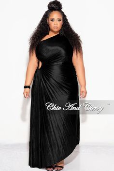 Final Sale Plus Size One Shoulder Asymmetric Pleated Dress with Cut Ou – Chic And Curvy Plus Size Wedding Dresses Guest, Plus Size Bridesmaid Dresses Flattering, Apple Shape Outfits Plus Size, Model Photoshop, Apple Shape Outfits, Chic And Curvy, African Fashion Ankara, Bridesmaid Dresses Plus Size, Classy Casual Outfits