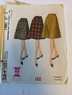 an old fashion sewing pattern for women's skirts