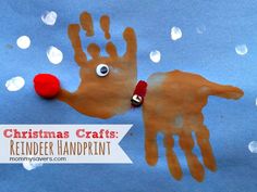 christmas crafts for kids reindeer handprint