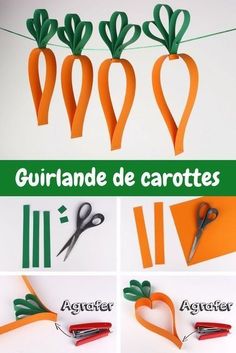 how to make carrots out of paper and scissors