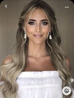 Bridemaids Hairstyles, Peinados Hair Styles, Engagement Hairstyles, Curly Wedding Hair, Prom Hair Down, Ball Hairstyles, Prom Hairstyles For Long Hair