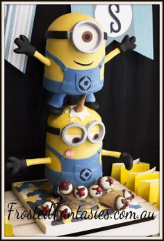 a cake made to look like a minion