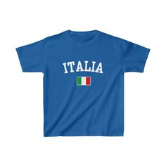 italia baby tee available in royal blue and navy bue ~ cool and trendy baby tee with "italia" print and italian flag, designed by me! 100% cotton, ethically & sustainably sourced ~ size availability: xs, s, m, l, xl i recommend sizing down for a tighter baby tee fit, but refer to the size chart for accurate measurements! Blue Y2k T-shirt With Letter Print, Blue Y2k Style T-shirt With Letter Print, Y2k Blue T-shirt With Letter Print, Y2k Blue Letter Print T-shirt, Euro Summer Outfit, Baby Tees 90s, Italy Shirt, Bebe T Shirt, Coquette Vintage