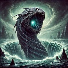 an image of a monster in the ocean