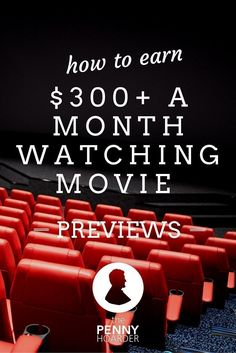 red chairs with the words how to earn $ 300 + a month watching movie