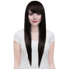 Full Bangs Long Black Straight Wig Heat Resistant Synthetic Hair Women&apos;s Wigs 711531924146 eBay, #AD, ##eBay, #SPONSORED, #Wigs, Black Straight Wig, Full Bangs, Hair Color Shades, Wig Stand, Curly Lace Front Wigs, Full Hair, Wig With Bangs, Product Feature, Long Straight Hair