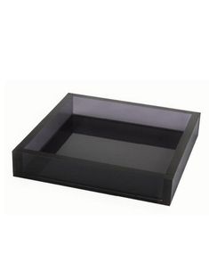 a black tray that is sitting on top of a table