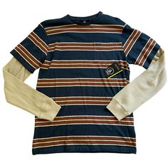 Layered Look Without The Fuss, Long Sleeves, Chest Patch Pocket, Self Fabric Bias Neck Tape, Waffle Sleeves, Cotton/Polyester, Msrp $35. New With Tag No Flaws. Ship Same/Next Day. Aesthetic Grunge Outfit, Air Force Blue, Karate Kid, Swaggy Outfits, Vibe Clothes, Layered Look, Boys T Shirts, Clothing Patterns