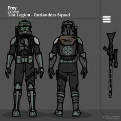 the concept art for star wars sith - legon - outlanders squad