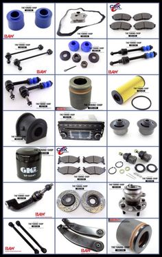 various types of brake parts are shown