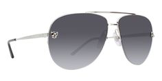 Cartier - Panthere Aviator ESW00095 sunglasses | Free Shipping - Designer Eyes Unisex Sunglasses, Metal Frame, Metallic Silver