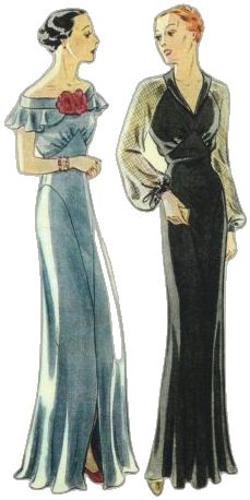 1930's Dresses, Vintage Fashion 1930s, Vintage Evening Gowns, 1930 Fashion, 30s Fashion, Vintage Dress Patterns, Ladies Gown, 1930s Fashion, 1940s Fashion