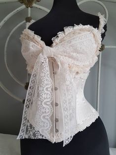 Romantic Handmade Victorian Ivory Bridal Lingerie Set Lace | Etsy Bridal Lingerie Set, Womens Lingerie, Corset Fashion, Ivory Bridal, Underbust Corset, Lace Lingerie Set, Bridal Lingerie, Really Cute Outfits, Mode Vintage