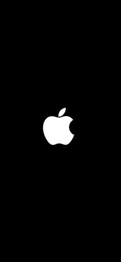 an apple logo on a black background