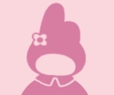 the silhouette of a hello kitty wearing a pink dress