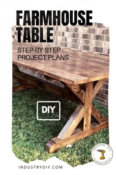 Ready for a rewarding DIY project? Our easy-to-follow farmhouse trestle table plans are designed for DIY enthusiasts of all skill levels. Get comprehensive instructions, including cutting lists and expert tips, to build a timeless piece for your dining room. Download this free PDF and find more DIY projects and woodworking tips at industrydiy.com. Diy Farmhouse Table Plans, Diy Farm Table, Diy Farmhouse Ideas