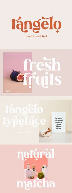 three different types of font that appear to be in different colors and sizes, with the same