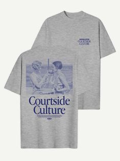 Courtside Culture T-Shirt – AnotherCottonLab Minimalist Tshirt Design, Vintage Tshirt Design, Vintage Shirt Design, Graphic Shirt Design, T Shirt Png, College T Shirts, Shirt Design Inspiration, T Shorts, The Cult