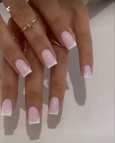 French Manicure Nails, Minimal Nails, Pink French