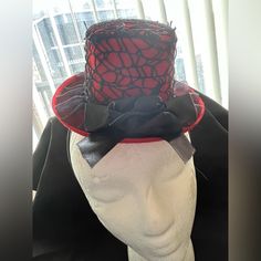 Never Been Worn. Was Bought For Halloween Costume But Decided To Do Something Else. It’s In Excellent Condition. Top Hat Headband, Vampire Wedding, Clown Hat, Steampunk Top, Steampunk Top Hat, Hat Headband, Mini Top Hat, Black Lace Trim, Accessories Brand