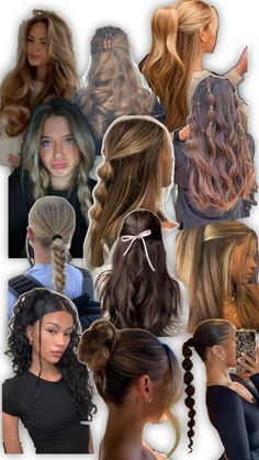 Hair Stayl, Preppy Hairstyles, Hairstyle Examples, Easy Hairstyles For Thick Hair, Hair Inspiration Long, Bella Hair, Cute Simple Hairstyles, Cute Curly Hairstyles, Hoco Hairstyles