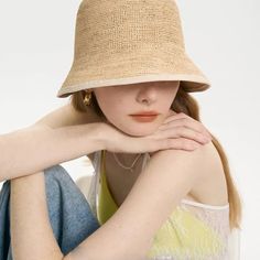 Discover Stylish Sun Protection Embrace the sunshine with elegance and comfort using our Summer Beach Straw Bucket Hat. Perfect for those sunny days, whether you're lounging at the beach or exploring the outdoors, this hat combines fashion with functionality. Its dome-shaped top and wide brim not only offer a chic silhouette but also provide substantial sun protection, keeping you cool and shielded. Key Features Crafted from high-quality straw, this hat is designed for durability and comfort. It Short Brim Bucket Hat For Travel And Vacation, Brimmed Bucket Hat For Sunbathing And Beach Season, Brimmed Bucket Hat For Beach Season Sunbathing, Summer Brimmed Bucket Hat For Travel, Lightweight Bucket Hat For Vacation Travel, Lightweight Bucket Hat For Travel And Vacation, Casual Straw Bucket Hat For Travel, Beige Brimmed Straw Hat For Outdoor, Summer Bucket Panama Hat For Travel