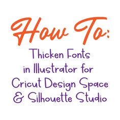 the words how to written in orange and blue ink on a white background with an orange font