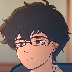 an anime character with glasses staring at something in front of him and the caption says,