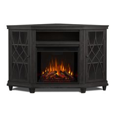 PRICES MAY VARY. Finish: Gray Constructed of solid wood, veneered MDF and powder coated steel Includes mantel, electric firebox, remote control, hardware, and 79" power cord Heat output of 4,780 BTUs. Heating power: 120V/60Hz, 1500W, 12.5 amps Provides supplemental heat for up to 1,000 sq ft Corner Fireplace Tv Stand, Electric Fireplace Entertainment Center, Media Electric Fireplace, Corner Electric Fireplace, Indoor Electric Fireplace, Mantel Surround, Fireplace Entertainment Center, Fireplace Entertainment, Electric Fireplace Tv Stand