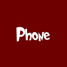 the word phone is written in white on a red background