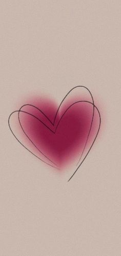 a drawing of a heart on a pink background