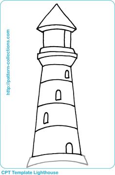 a coloring page with a lighthouse on it