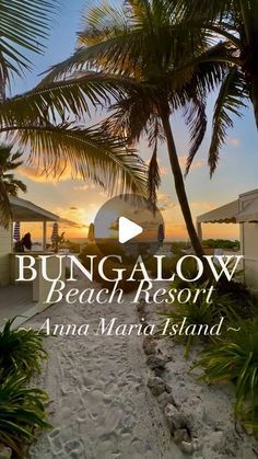 the beach resort and marina island in bungalow, florida is featured on this video