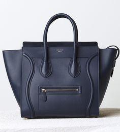 Celine-MINI-LUGGAGE-HANDBAG-IN-INK-SMOOTH-CALFSKIN 2100 euros How To Have Style, Summer 19, Celine Luggage Bag, Celine Bag