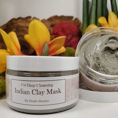 This product contains 100% sodium bentonite clay from Native American Villages of Wyoming. This is a popular healing clay that also cleanses the body. It is made from minerals such as iron, sodium, calcium, potassium, and magnesium, formed from volcanic ash. This mask unclogs and shrinks pores. It helps control the overproduction of sebum and draws out the toxins from the skin. Bentonite clay also makes the skin softer and gives a definite glow to your face. This clay mask also contains lavender Indian Clay Mask, Clay Mask Recipe, Healing Clay, Volcanic Ash, Skin Tissue, Bentonite Clay, Shrink Pores, Honey Recipes, Clay Mask