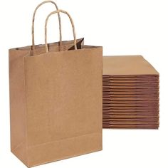 brown paper bags stacked on top of each other