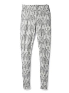 women's patterned leggings in grey and white