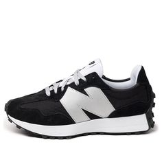 New Balance 327 MS327MM1 Retro New Balance Black Sneakers, New Balance Shoes 327, Black New Balance Shoes, New Balance 327 Black, Black New Balance, Modesty Outfits, Clothing Tips, New Balance 327, Black Leather Sneakers