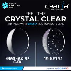 Hydrophobic lenses repel water or aqueous fluid and don’t let these fluids accumulate in or around it. On the contrary Hydrophilic lenses remain drenched with fluids. They are exactly what their name suggests them to be. Visit to Know more: www.cracia.in #lenses #CraciaLens #spectacles #SpectaclesLens #eyecare #eyesurgeon #eyedoctor #eyewear #eyehealth #eyeglasses #eyewearfashion Shooting Reference, Work Poster, Eye Surgeon, Eye Doctor, Digital Print Fabric, Eye Health, Eyewear Fashion, Care About You, Eye Care