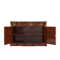 an art deco sideboard with two doors and drawers